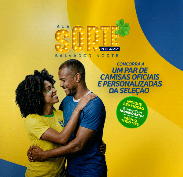 Sua Sorte no app: concorra a 01 par de camisas oficiais e personalizadas da seleção
