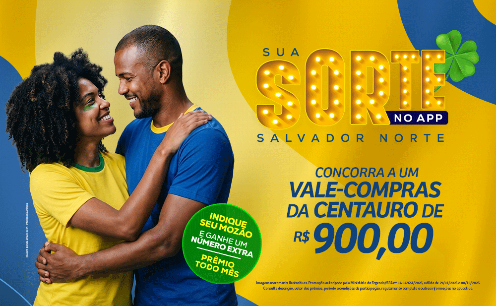 Concorra a 01 vale-compras de R$900,00 da Centauro