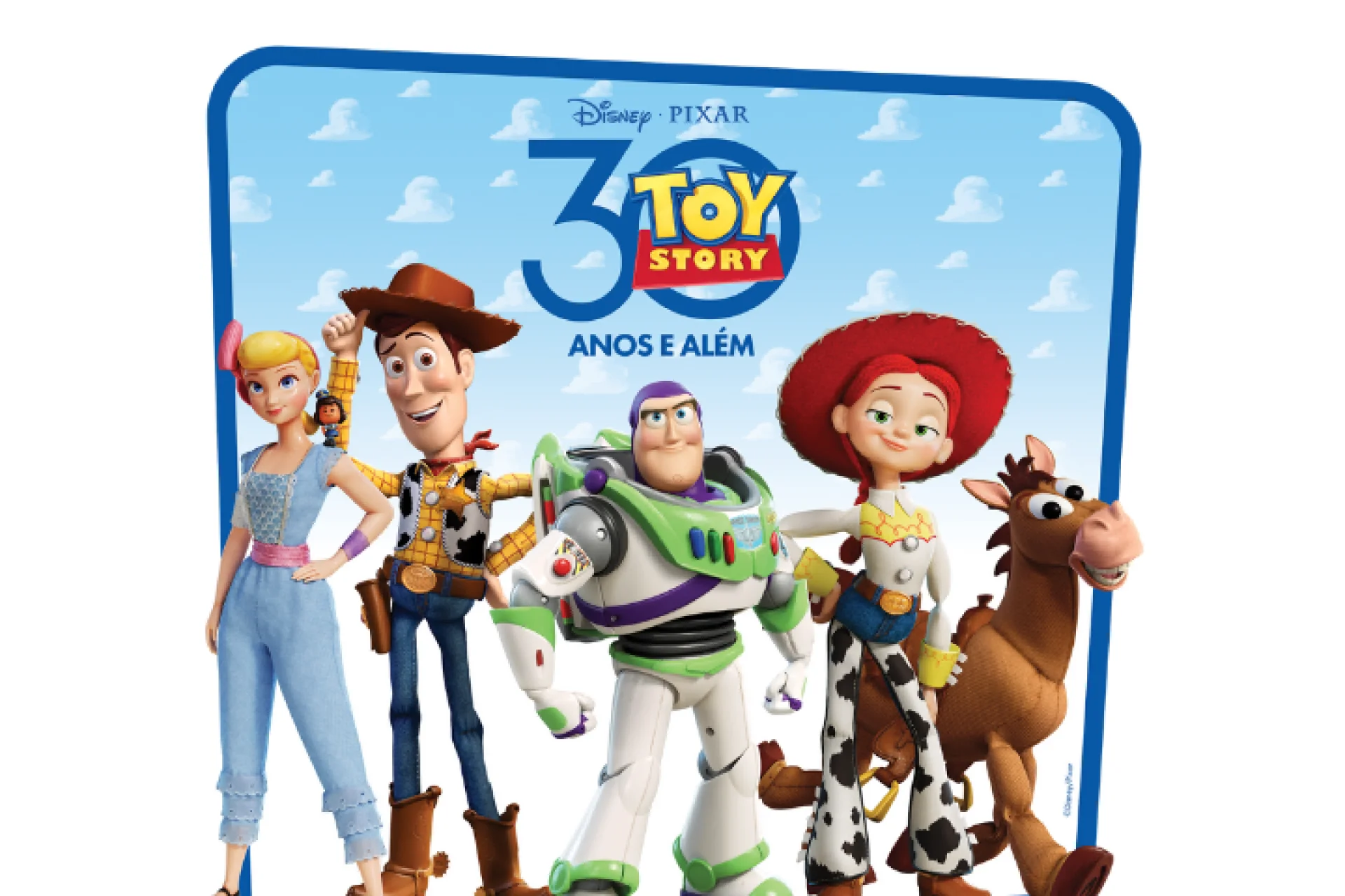 Personagens Disney em comemoração aos 30 anos do filme